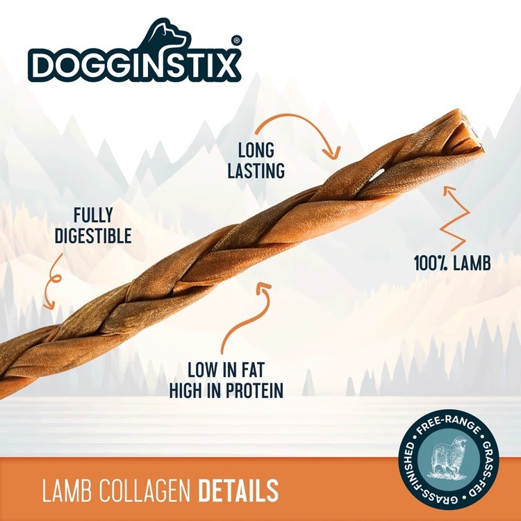 Dogginstix Dogginstix Braided Lamb Collagen Stick