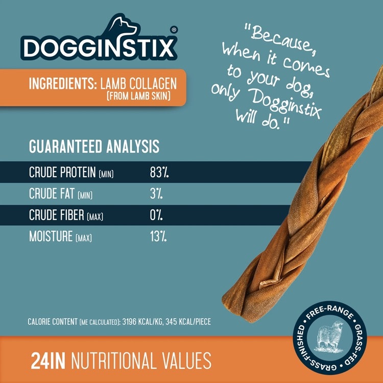 Dogginstix Dogginstix Braided Lamb Collagen Stick