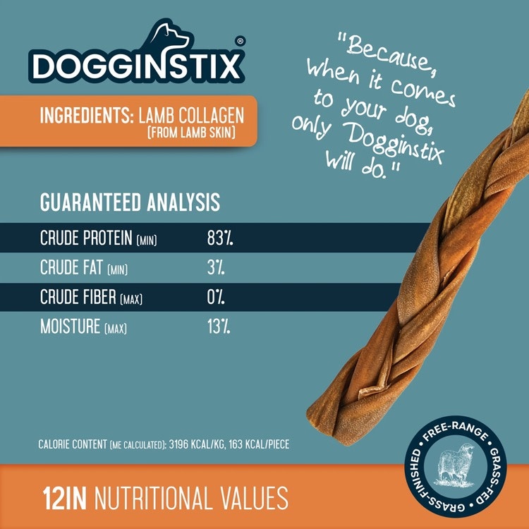 Dogginstix Dogginstix Braided Lamb Collagen Stick