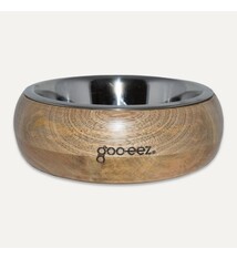 Goo-eez Goo-Eez Rounded Mango Wood Stainless Steel Bowl