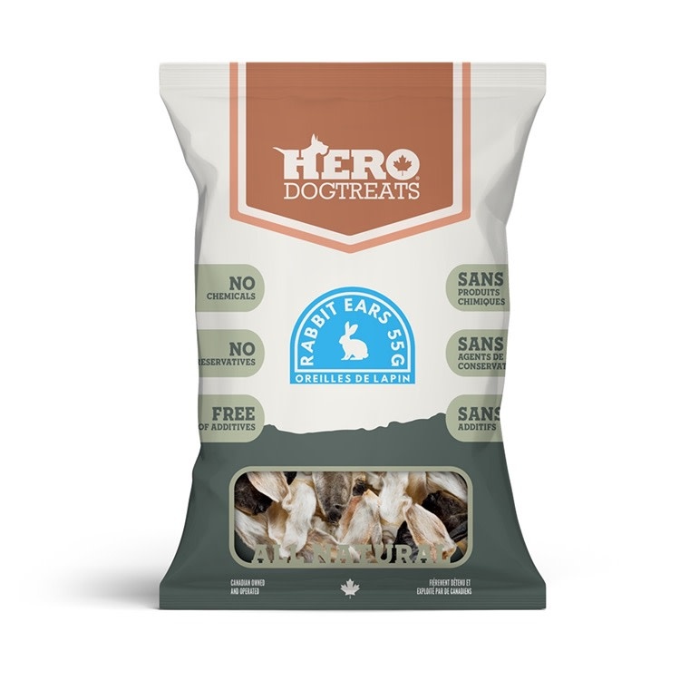 Hero Hero Treats Rabbit Ears, 55g