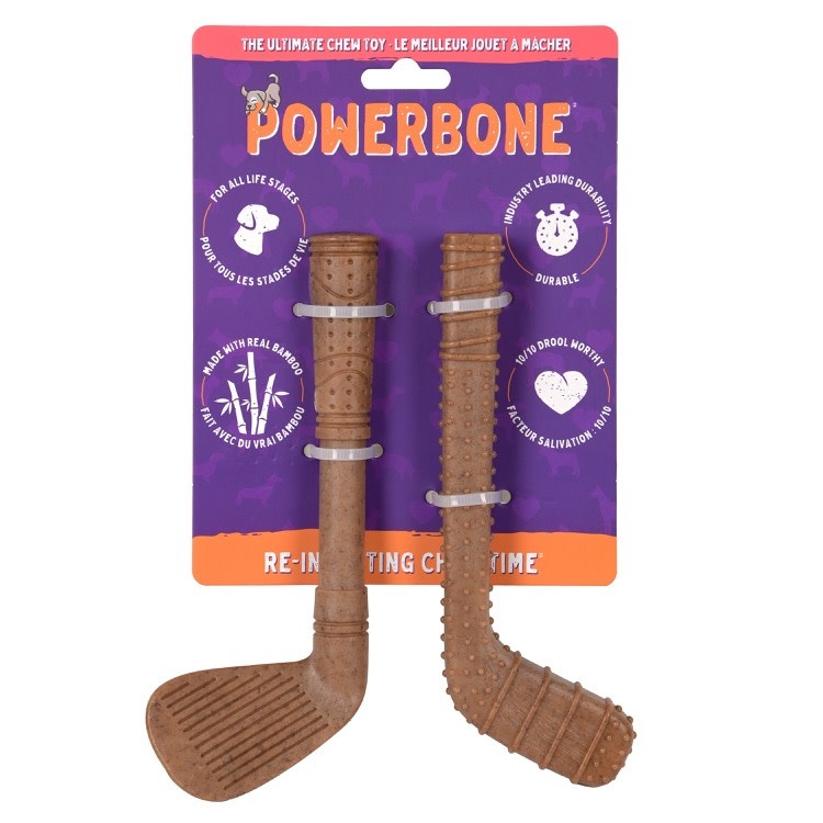PowerBone Powerbone Nylon & Bamboo Mini Golf Club AND Mini Hockey Stick  Combo 7"