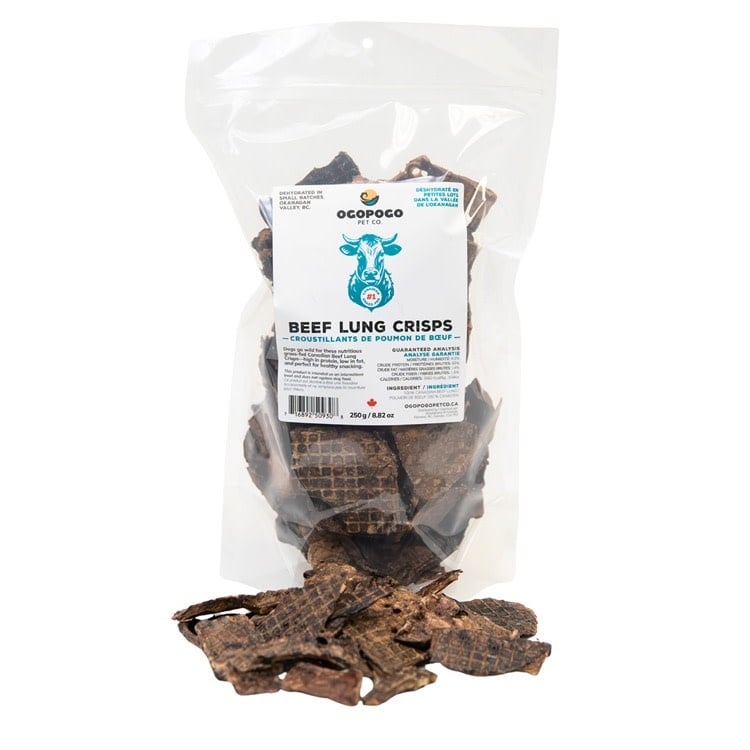 Ogopogo Pet Co. Ogopogo Beef Lung Crisps, 250g