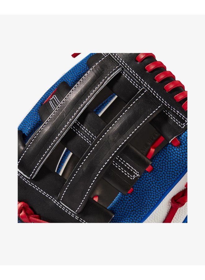 Wilson A2K Mookie Betts Game Model (OF) 12.5 Black/White SS/Royal/Red