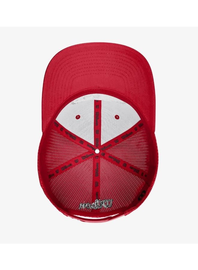 Wilson A2000 Leather Patch Snapback Scarlet Hat