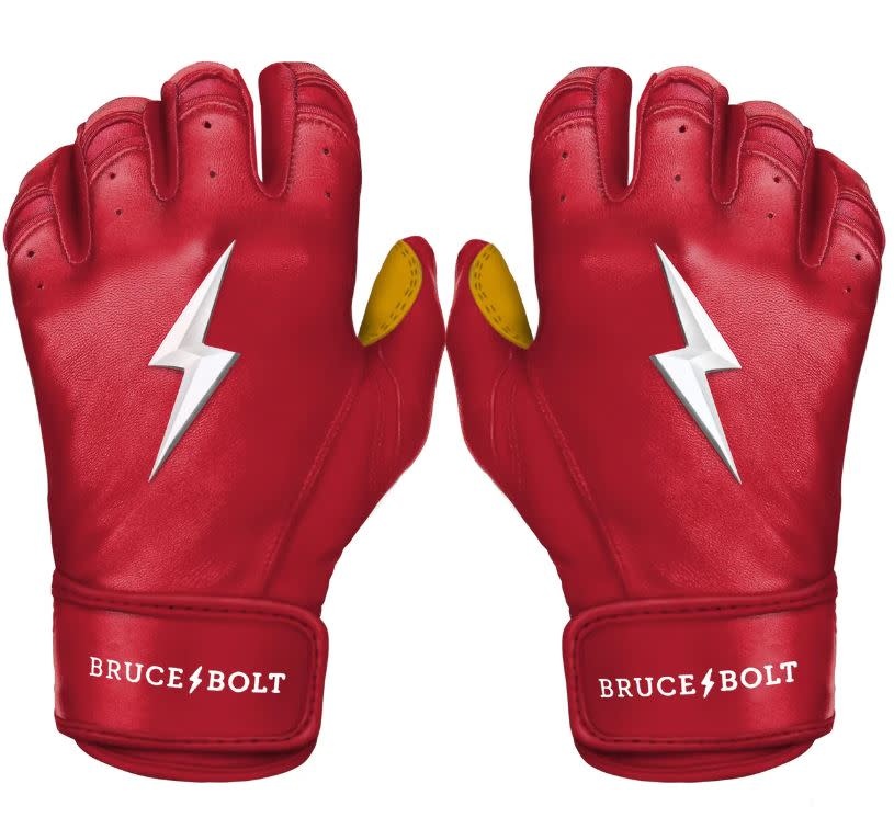 Bruce Bolt Men's Natural Series Short Cuff Batting Gloves 