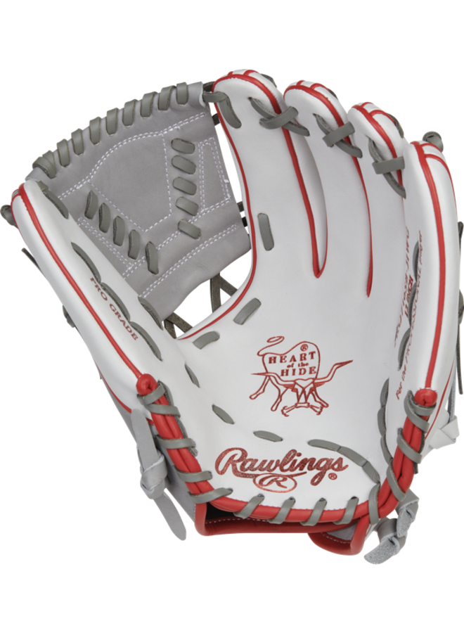 Rawlings Heart of the Hide Fastpitch Softball Glove P/INF/OF Pull Strap/Laced 1 Piece Web RHT 12"