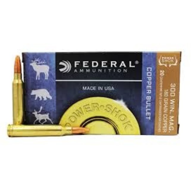 Federal Federal Power-Shok 300 WIN 180Gr Copper, 20/box — Siwash Sports