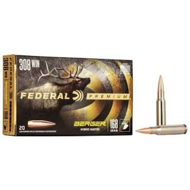 Federal Federal Premium 308 WIN 168 GR Berger Hybrid Hunter 20 Rds — Siwash Sports