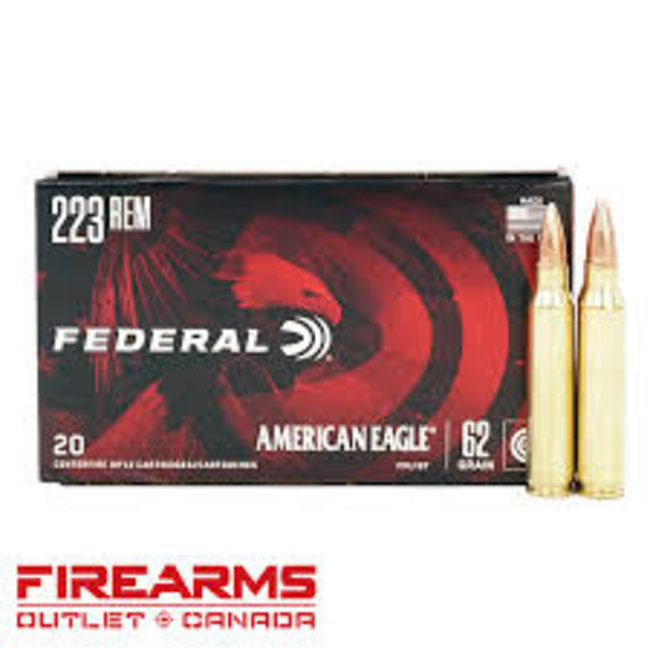 Federal American Eagle .223 REM 62GR FMJBT 20 Rounds