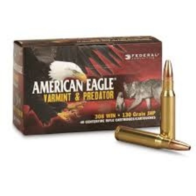 Federal Federal American Eagle 308 Win 130GR JHP Varmint & Predator