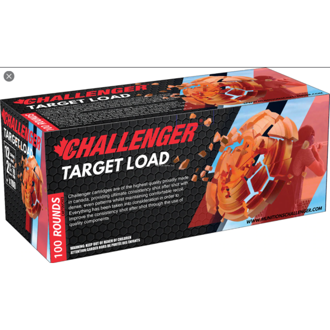 Challenger Challenger Target Load 100 Rounds 12GA #8 2-3/4  1-1/8 1150FPS