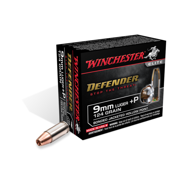 Winchester Winchester Defender Elite Pistol Ammo 9mm 147GR 20 Rounds
