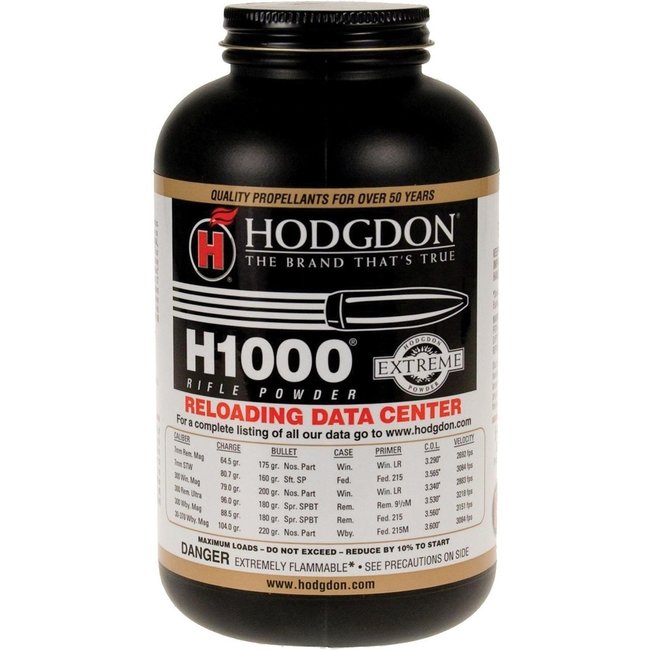 Hodgdon Hodgdon 10001 H1000 Extreme Smokeless Rifle Powder 1Lb