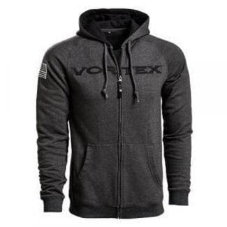 Vortex Vortex Grey Zip Front Hoodie Large