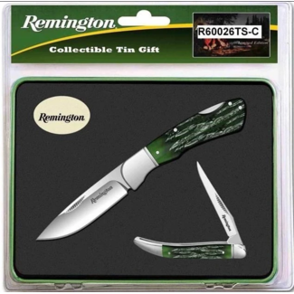 Remington Remington Collectible Tin 2 Knives Set Folding Liner