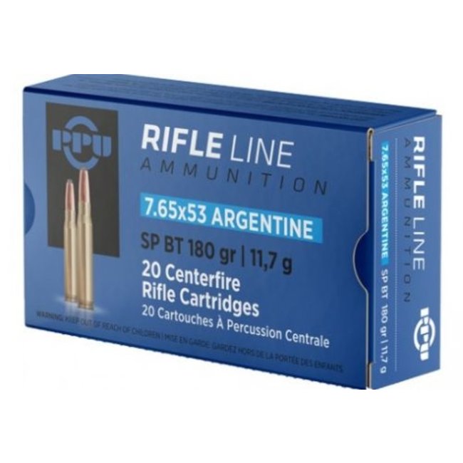 PPU PPU Rifle Ammo 7.65x53 Argentine SP BT 180GR 20ct — Siwash Sports