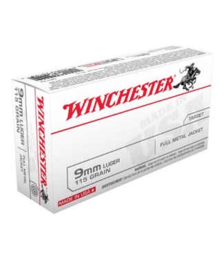 Winchester Winchester 9mm Luger 115GR FMJ 500RDS