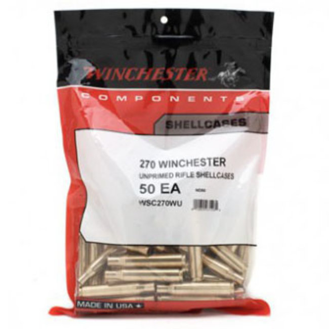 Winchester Winchester 270 Unprimed Rifle Shellcases 50ct