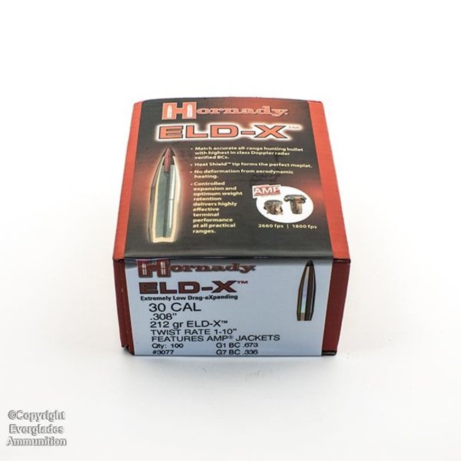Hornady .30 CAL (.308) 212GR ELD-X