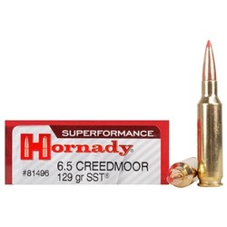 Hornady Superformance Rifle Ammo 6.5 Creedmoor 129 GR SST