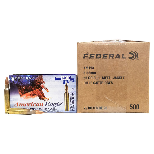 Federal Federal 5.56mm 55GR FMJ-BT 500 Rounds