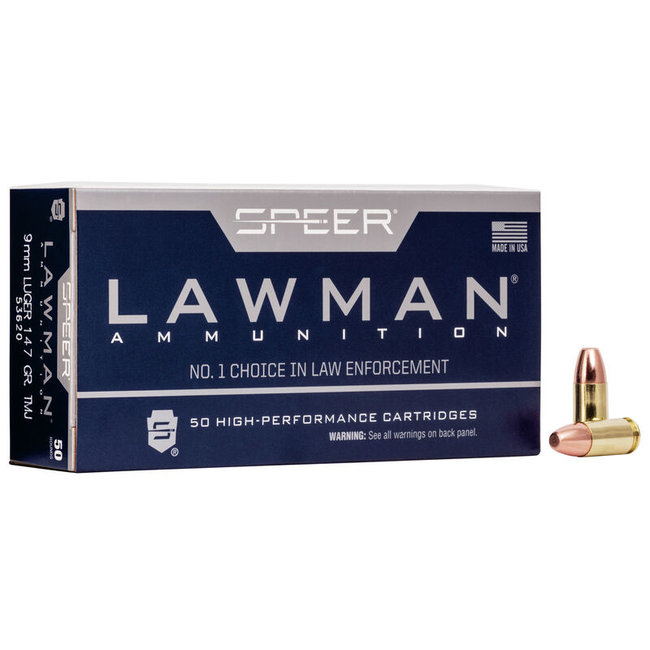 CCI/SPEER CCI 9mm Luger 147GR TMJ CF Lawman Lead Free 50ct