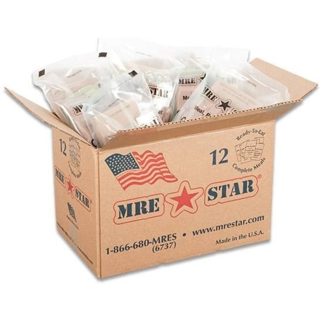 MRE STAR US Rations Meals Ready to Eat Case of 12