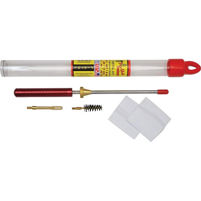 Pro-shot Pro-Shot Basic Pistol Kit 38 357 9mm 40/10mm 6.5" SS Rod