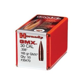 Hornady GMX 30 Cal 165GR Bullets 50ct .308" #30470