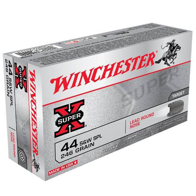 Winchester 44 S&W SPL 246 GR Lead RN 50 Rounds