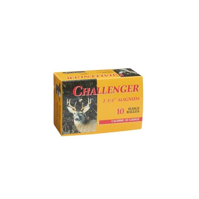 Challenger Challenger Slug 20 GA 2-3/4" 7/8oz 1610 FPS 10 Slugs