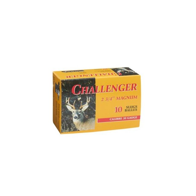 Challenger Challenger Slug 20 GA 2-3/4" 7/8oz 1610 FPS 10 Slugs — Siwash Sports