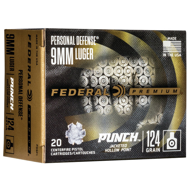 Federal Federal Premium 9mm 124 GR Punch JHP 20ct
