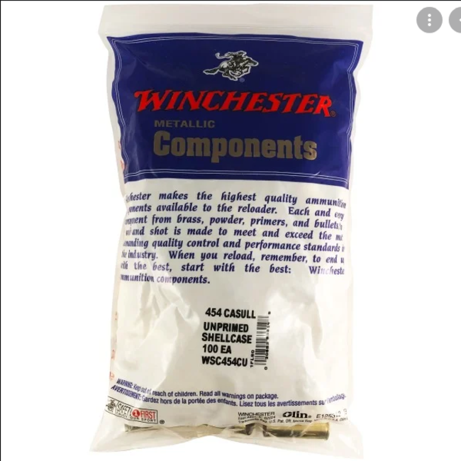 Winchester Winchester 454 Casull Unprimed Brass Per/100
