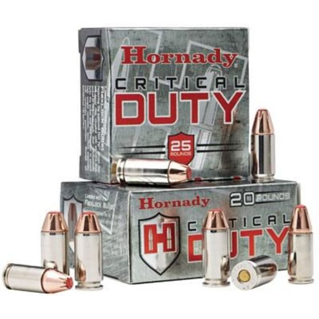 Hornady Hornady 90226 Critical Duty 9mm Luger+P 135GR Flex Lock 25RDS