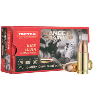 Norma 9mm Luger 124GR 1000RDS Brass