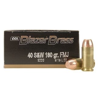 CCI/Blazer Brass 40 S&W  5220  1000rds 180gr