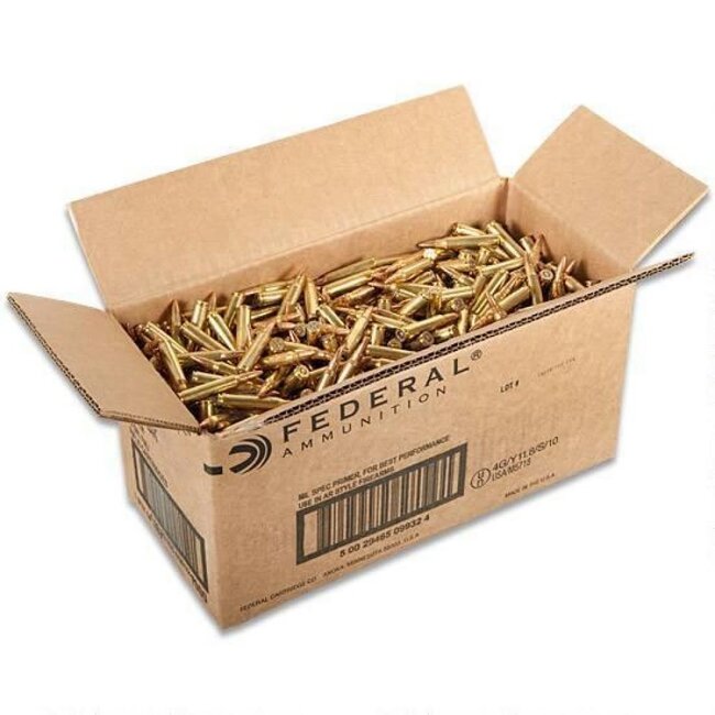 Federal Rifle Ammo 223 REM FM 55GR Bulk 1000RDS