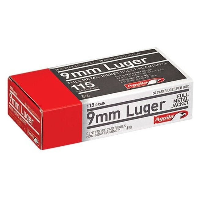 Aguila 9mm FMJ 115GR 50 RDS