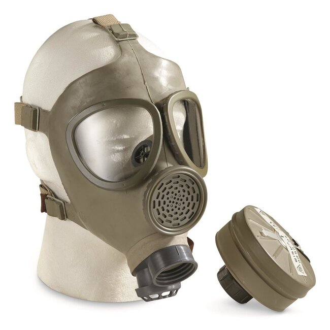 Surplus Czech Adult Gas mask and Filter Only