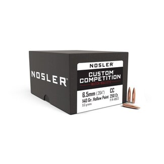 Nosler Custom Competition Rifle Bullet 6.5mm 140GR 250CT