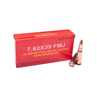 Norinco 7.62x39mm 122GR FMC 20ct Non Corrosive