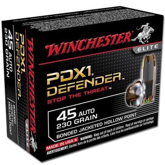 Winchester Defender Elite 45 Auto 230GR PDX1 BJH 20ct