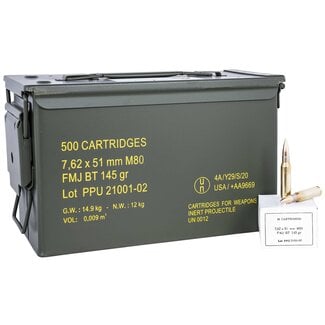 PPU Rangemaster 7.62x51 MFJBT 145gr 500 Rounds