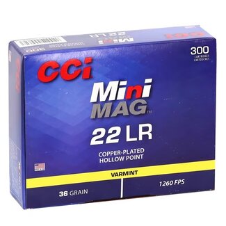 CCI .22LR Mini Mag Copper-Plated HP 300 Rds