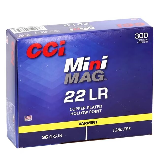 CCI .22LR Mini Mag Copper-Plated HP 300 Rds