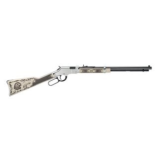 Henry Repeating Arms Co. Lever Action 22LR American Eagle Ivor Engraved Silver Reciever 20" 16+1RD