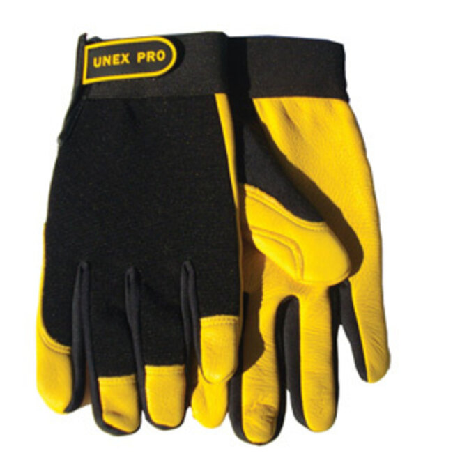 Unex General Purpose Glove M Yellow Spandex Back