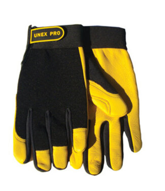 Unex General Purpose  Glove L Yellow Spandex Back
